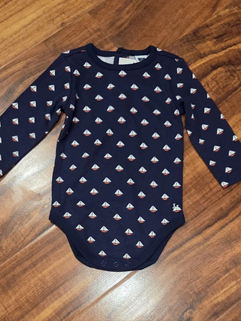 Janie and Jack NWT 3-6 Months Navy Sailboat Bodysuit and Shortall Romper